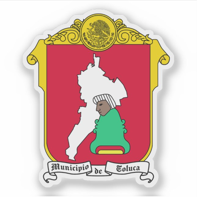 Pegatina Escudo de Toluca de Lerdo, México (Anverso)