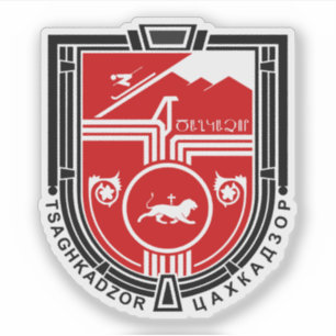 Pegatina Escudo de Tsaghkadzor, República de Armenia