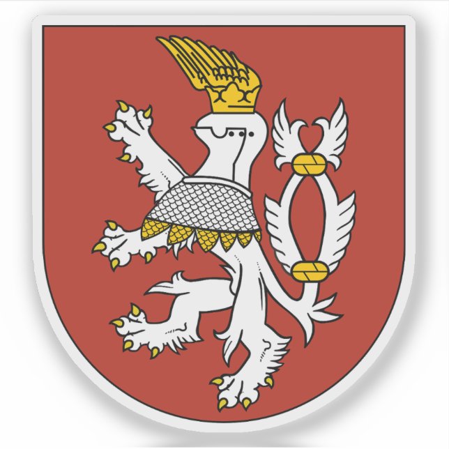 Pegatina Escudo de Ústí nad Labem, República Checa (Anverso)