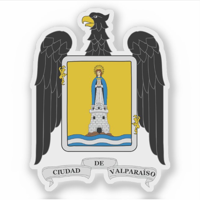 Pegatina Escudo de Valparaíso, Chile (Anverso)