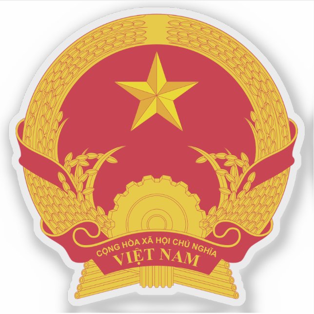 Pegatina Escudo de Vietnam (Anverso)