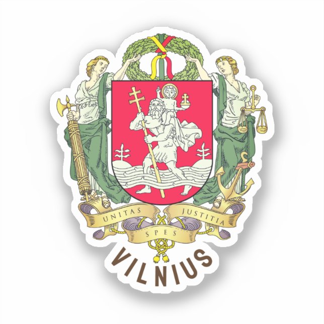Pegatina Escudo de Vilna - LITUANIA (Anverso)