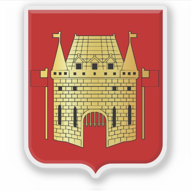Pegatina Escudo de Vilvoorde (Bélgica) (Anverso)