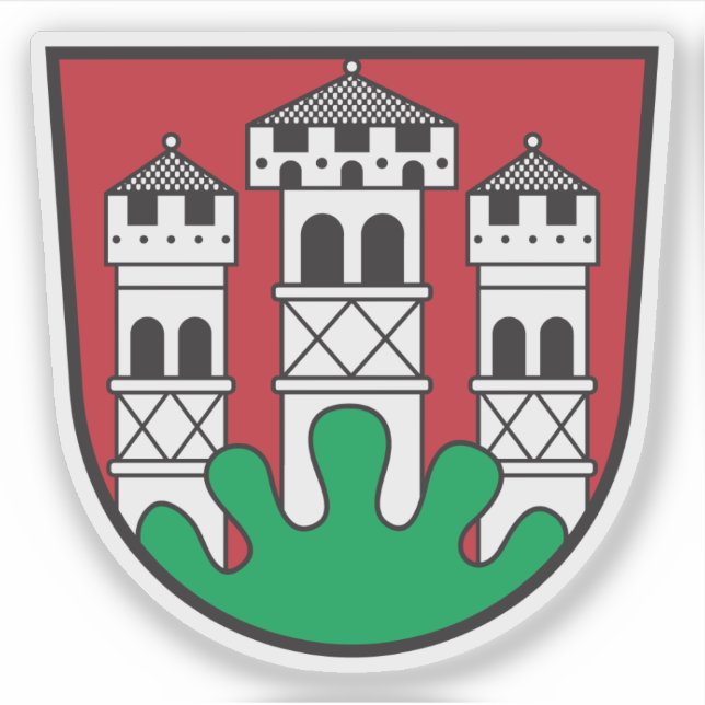 Pegatina Escudo de Völkermarkt, Austria (Anverso)