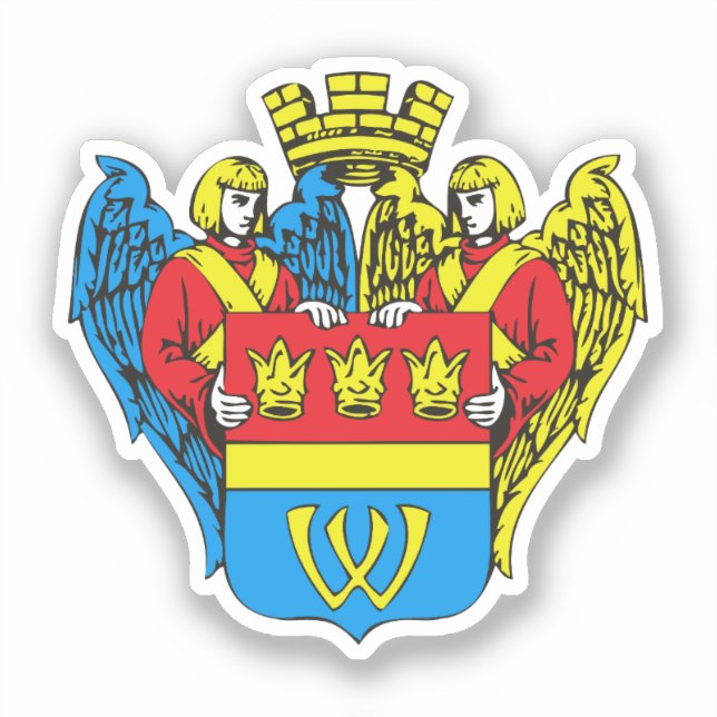 Pegatina Escudo de Vyborg, Rusia (Anverso)