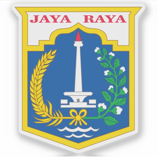 Pegatina Escudo de Yakarta (Indonesia) (Anverso)