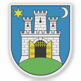 Pegatina Escudo de Zagreb (Croacia)