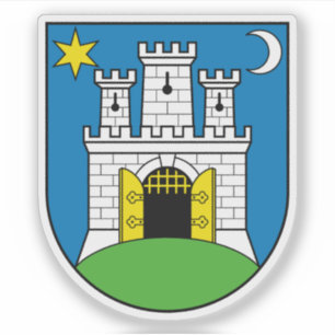 Pegatina Escudo de Zagreb (Croacia)