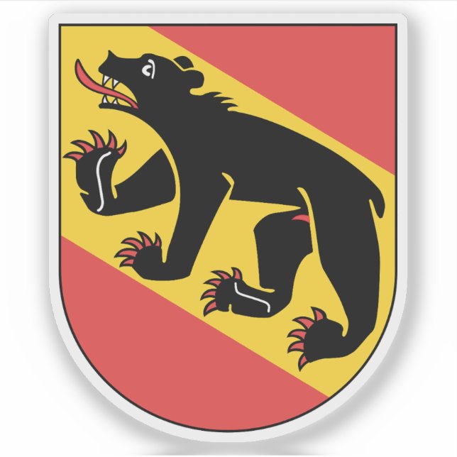 Pegatina Escudo del cantón de Berna (Suiza) (Anverso)