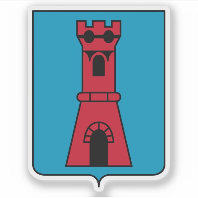 Pegatina Escudo del castello de Serravalle (Anverso)