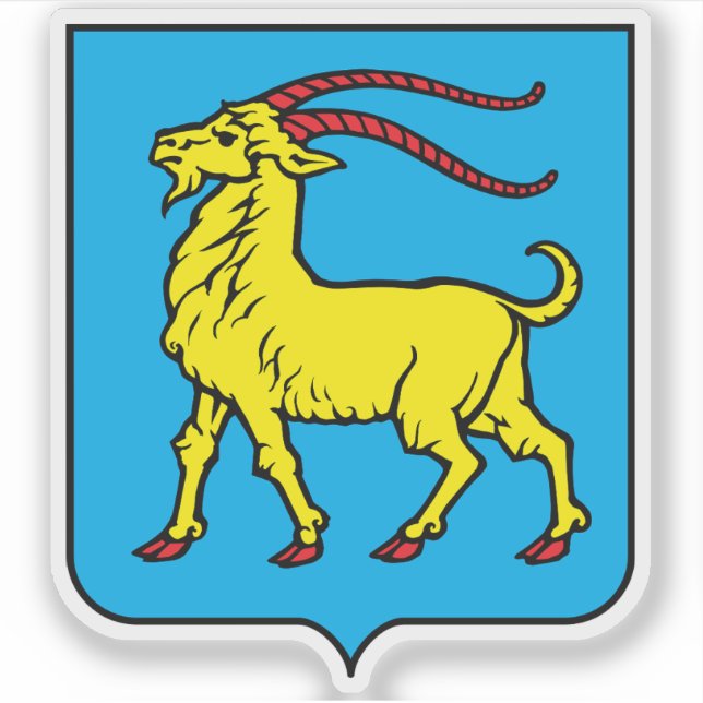 Pegatina Escudo del condado de Istria, Croacia (Anverso)