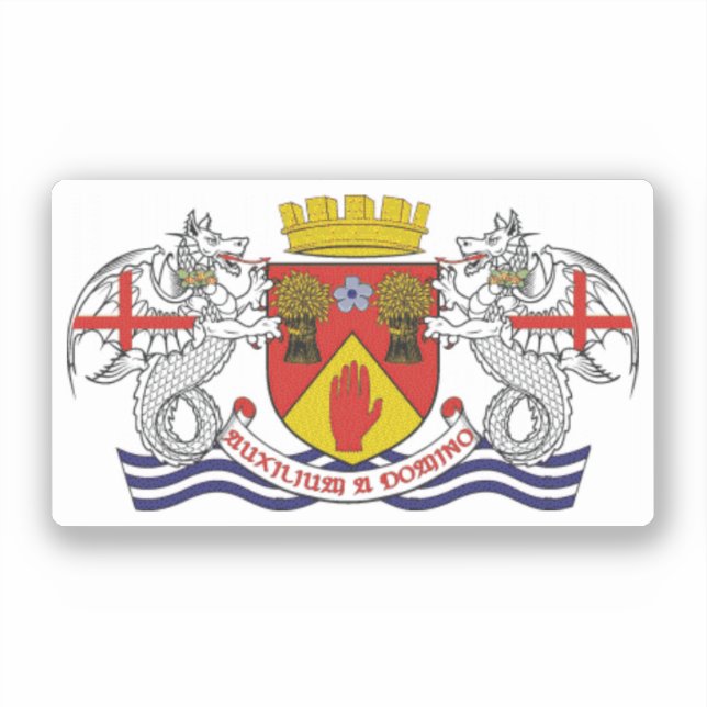 Pegatina Escudo del condado de Londonderry, Irlanda del Nor (Anverso)