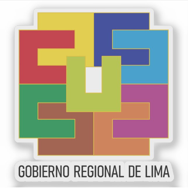 Pegatina Escudo del departamento de Lima, Perú (Anverso)