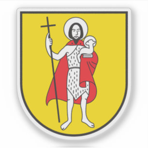 Pegatina Escudo del distrito de Domat/Ems, Suiza