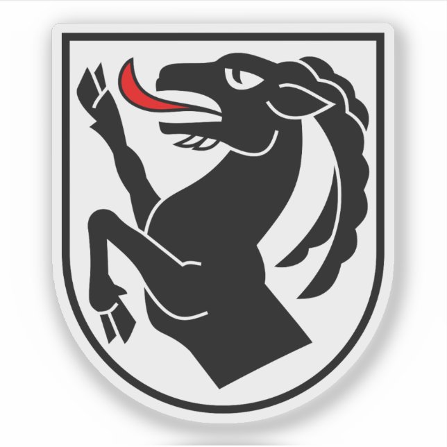 Pegatina Escudo del distrito de Interlaken, Suiza (Anverso)