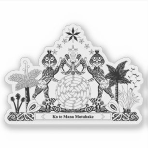 Pegatina Escudo del escudo de armas de Kīngitanga, maorí, N