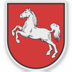 Pegatina Escudo del estado de Baja Sajonia, Alemania