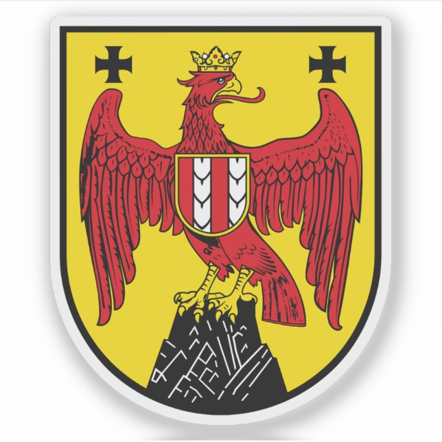 Pegatina Escudo del estado de Burgenland, Austria (Anverso)