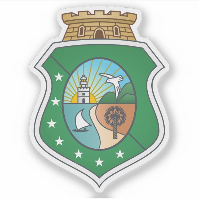 Pegatina Escudo del estado de Ceará, Brasil (Anverso)