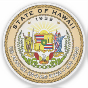 Pegatina Escudo del Estado de Hawai