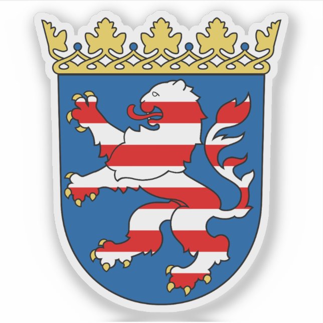 Pegatina Escudo del estado de Hesse (Hessen), Alemania (Anverso)