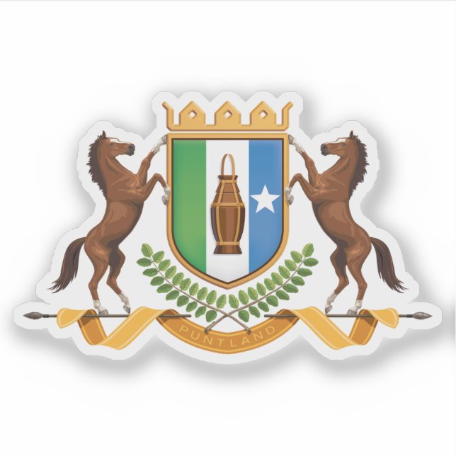 Pegatina Escudo del estado de Puntlandia, Somalia (Anverso)