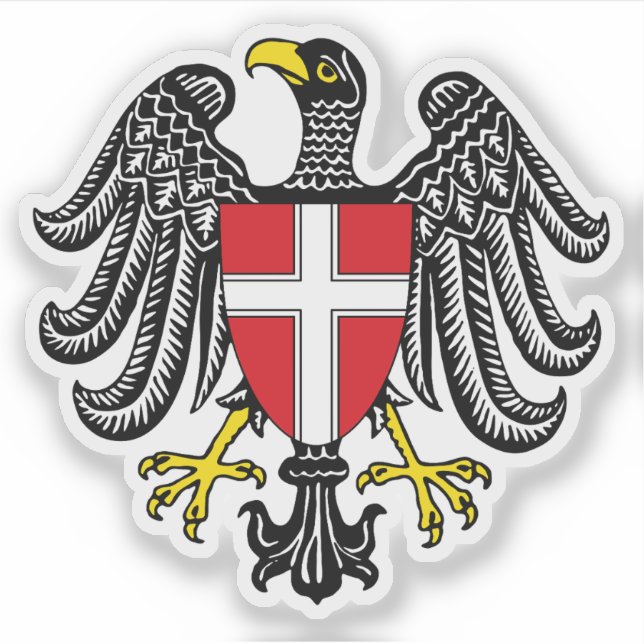 Pegatina Escudo del estado de Viena (Wien), Austria (Anverso)