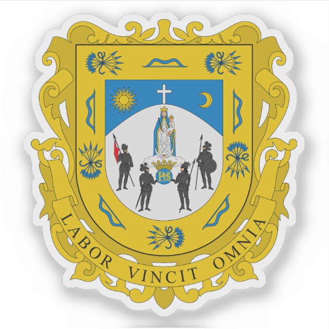 Pegatina Escudo del estado de Zacatecas, México (Anverso)