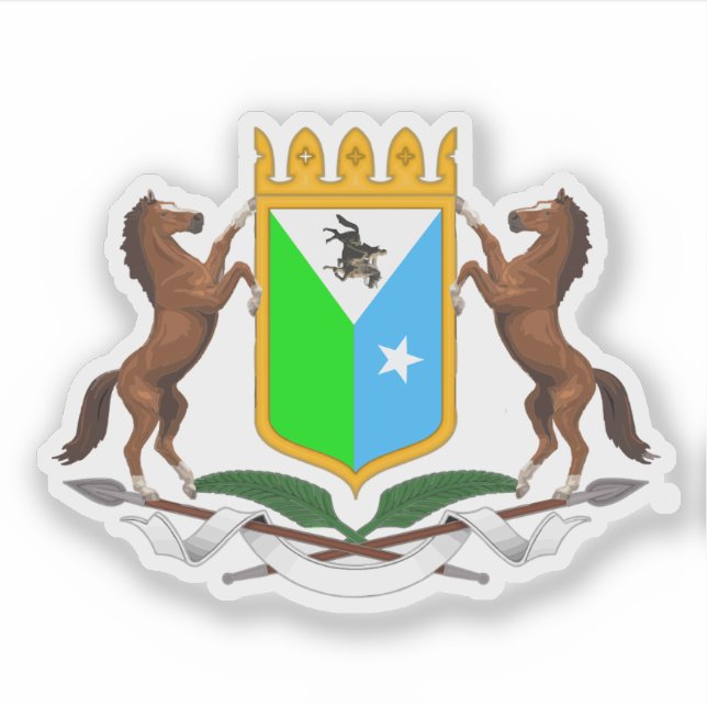 Pegatina Escudo del Estado del Noreste, Somalia (Anverso)