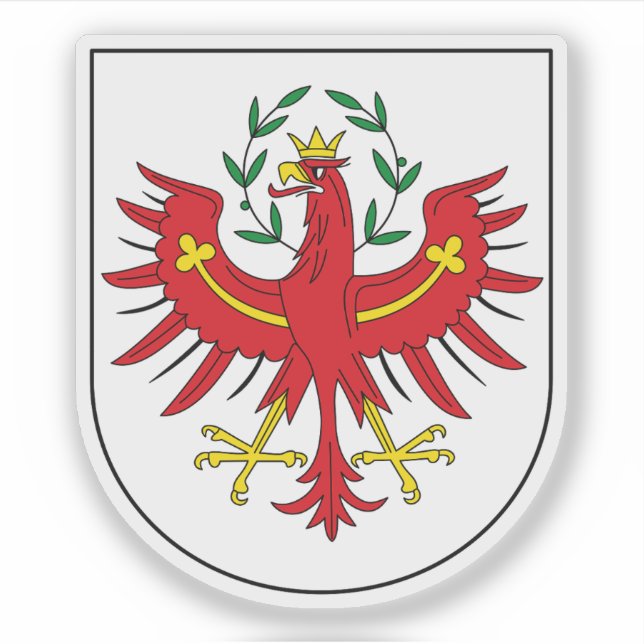 Pegatina Escudo del Estado del Tirol, Austria (Anverso)