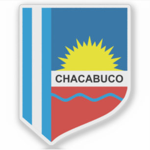 Pegatina Escudo del partido Chacabuco, Argentina
