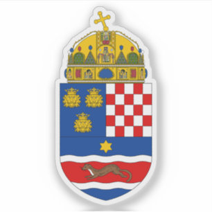 Pegatina Escudo del Reino de Croacia-Eslavonia