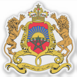 Pegatina Escudo del Reino de Marruecos