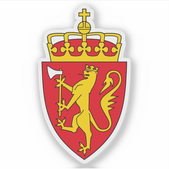 Pegatina Escudo del Reino de Noruega (Anverso)