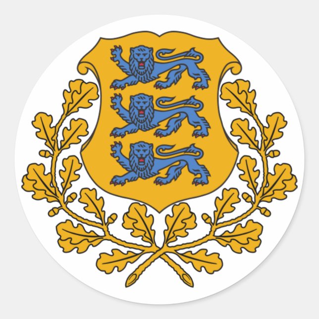 Pegatina - Escudo estonio/Eesti Vapp (Anverso)