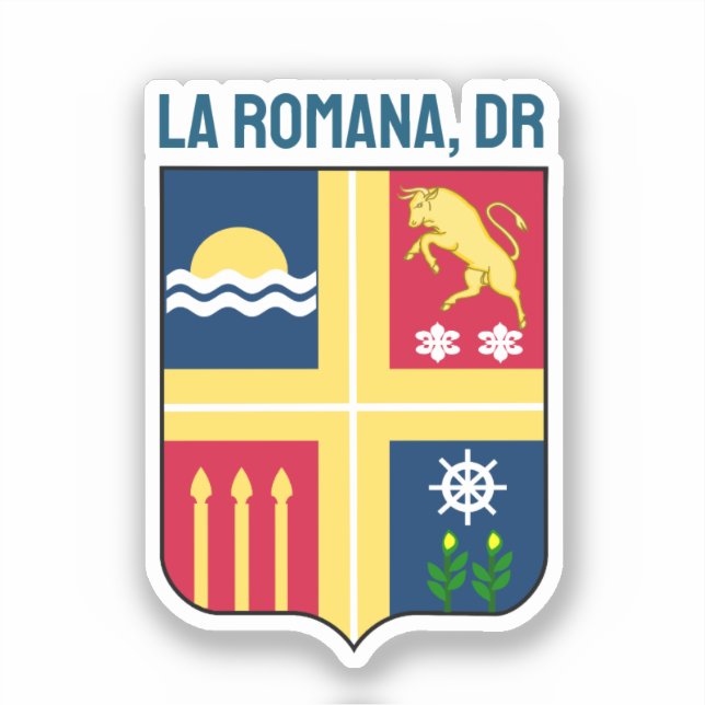 Pegatina Escudo - La Romana, República Dominicana (Anverso)