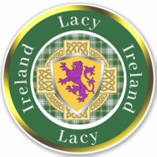 Pegatina Escudo Lacy y Cruz Celta Personalizados