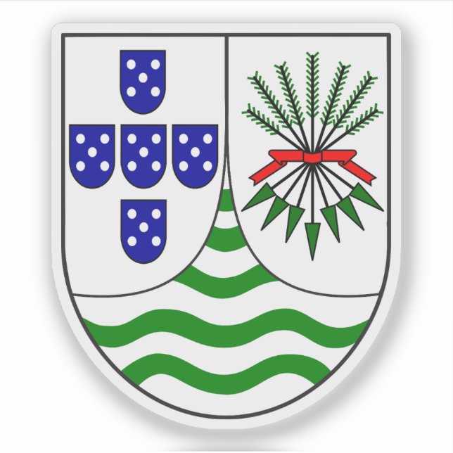 Pegatina Escudo menor de Mozambique (1935-1975) (Anverso)