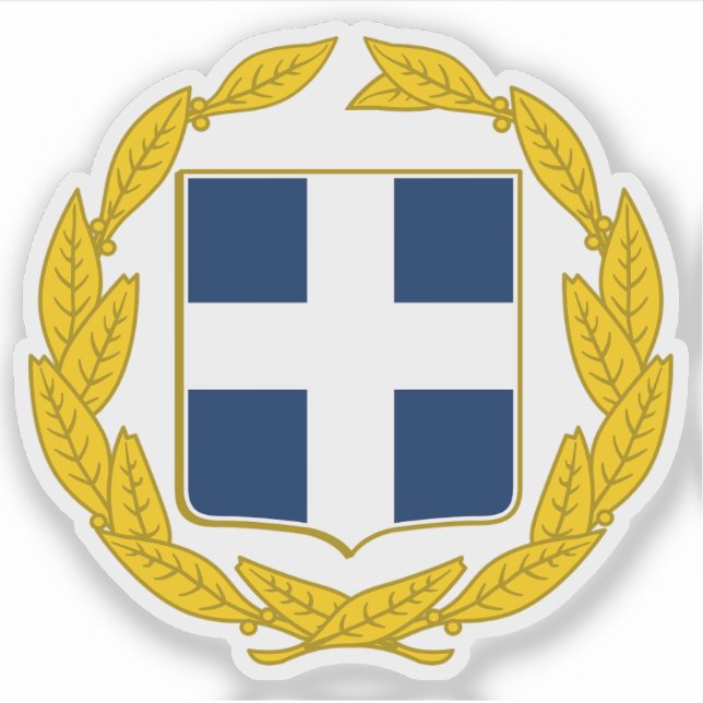 Pegatina Escudo militar de Grecia (desde 1975 hasta la fech (Anverso)