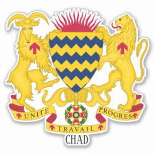 Pegatina Escudo Nacional Patriótico de Chad