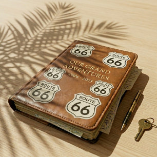 Pegatina Escudo Personalizado Ruta Retro 66