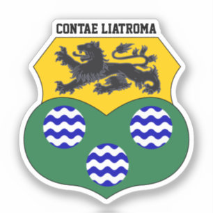 Pegatina Escudo pf Brazos del condado de Leitrim, Irlanda