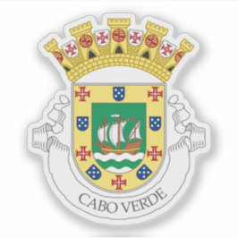 Pegatina Escudo provisional de armas de Cabo Verde portugué