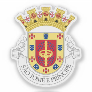 Pegatina Escudo provisional de Santo Tomé y Príncipe