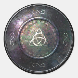Pegatina Escudo redondo - Emblema de Triquetra