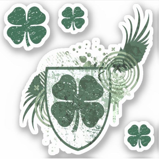 Pegatina escudo shamrock hi-fi (Anverso)