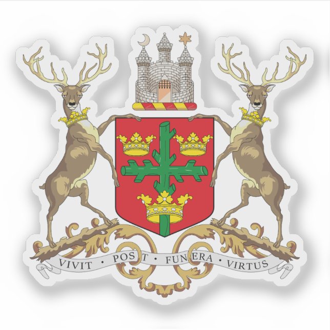 Pegatina Escudos de armas de la ciudad de Nottingham, Ingla (Anverso)