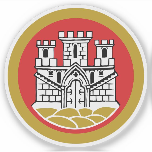 Pegatina Escudos de Bergen (Noruega) (Anverso)