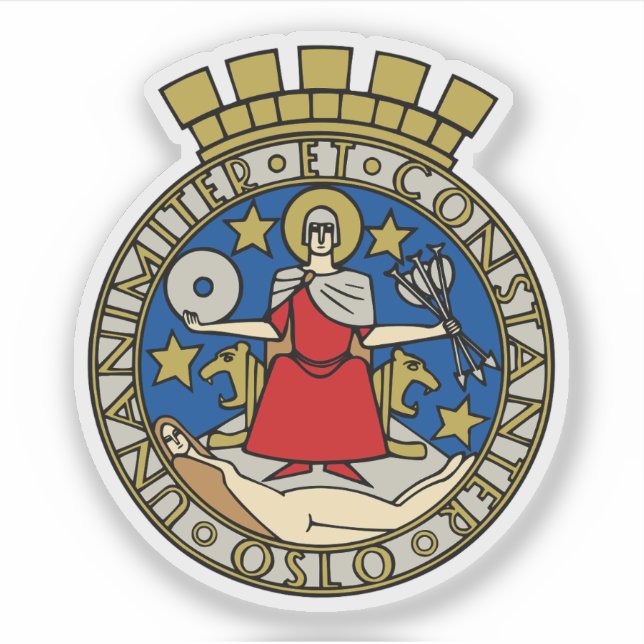Pegatina Escudos de Oslo (Anverso)