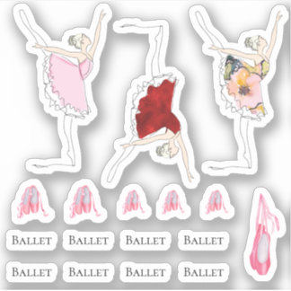 Pegatina Escuela de chicas de ballet de Ballerina